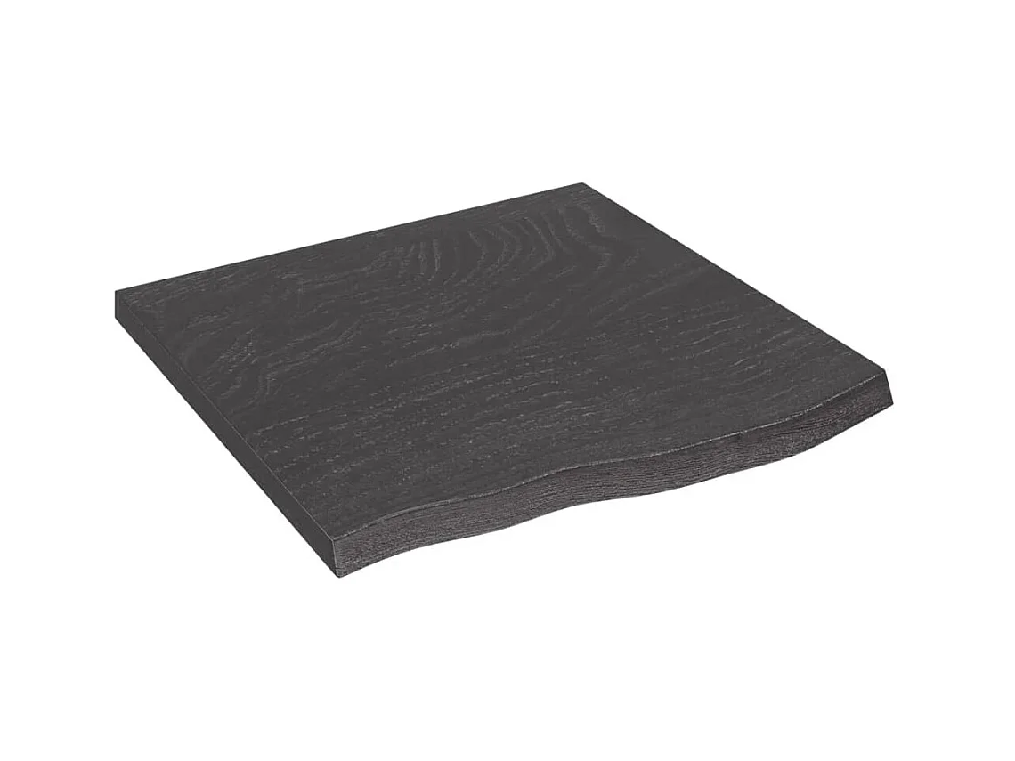 Étagère murale marron foncé bois chêne massif traité OFR79316 BonneVie Meuble