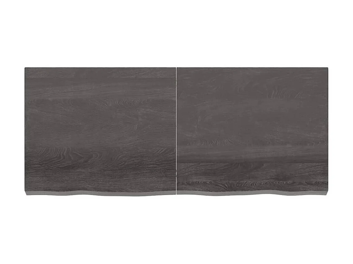 Étagère murale marron foncé bois chêne massif traité OFR11994 BonneVie Meuble