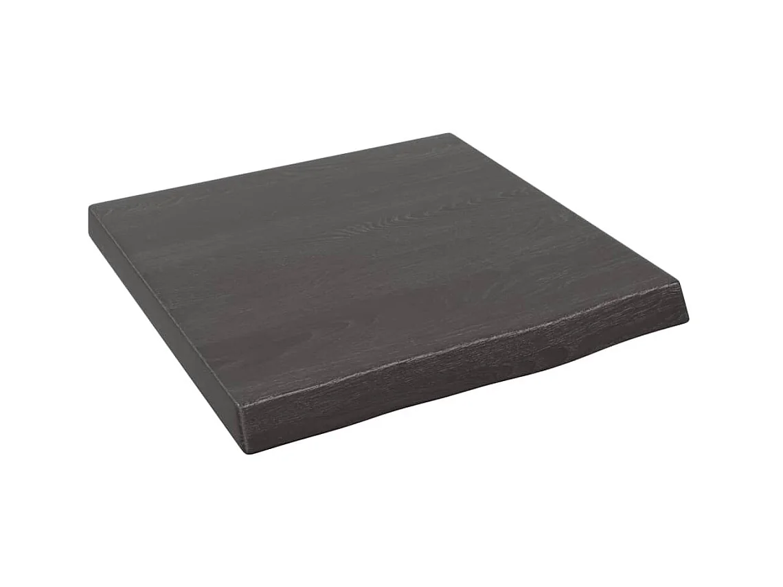 Wandschap 40x40x(2-4)cm behandeld massief eikenhout donkerbruin NL134357
