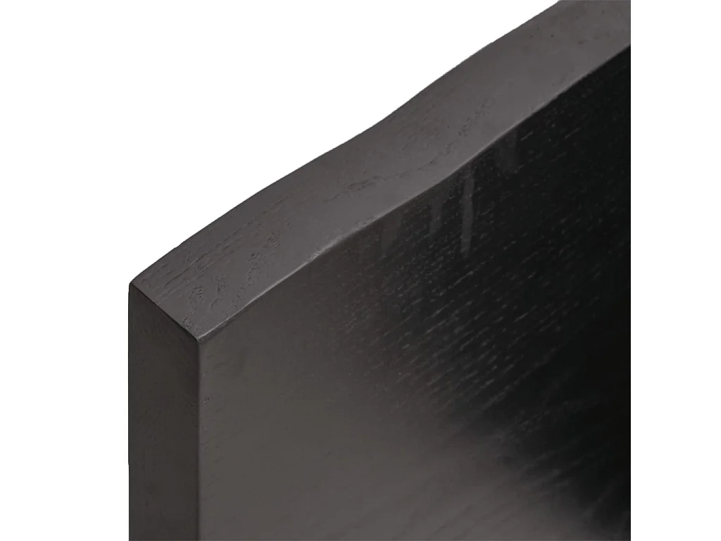 Étagère murale marron foncé bois chêne massif traité OFR64049 BonneVie Meuble