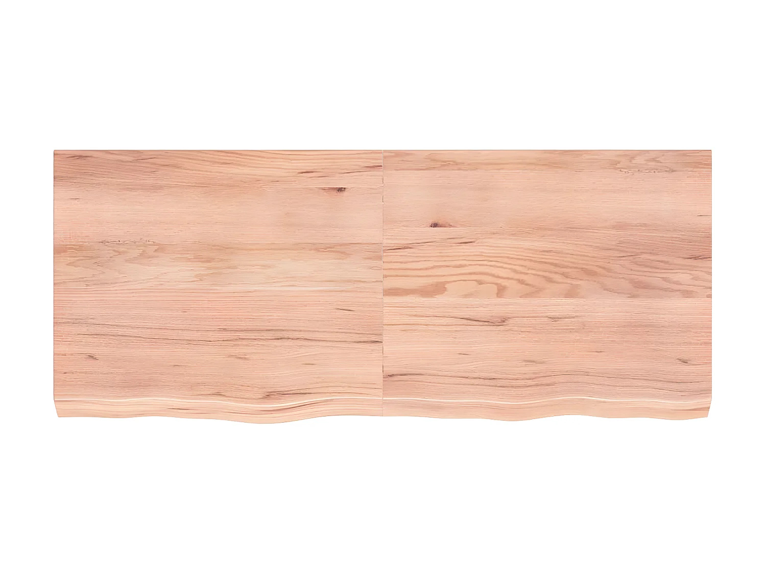 Étagère murale marron clair bois chêne massif traité OFR92630 BonneVie Meuble