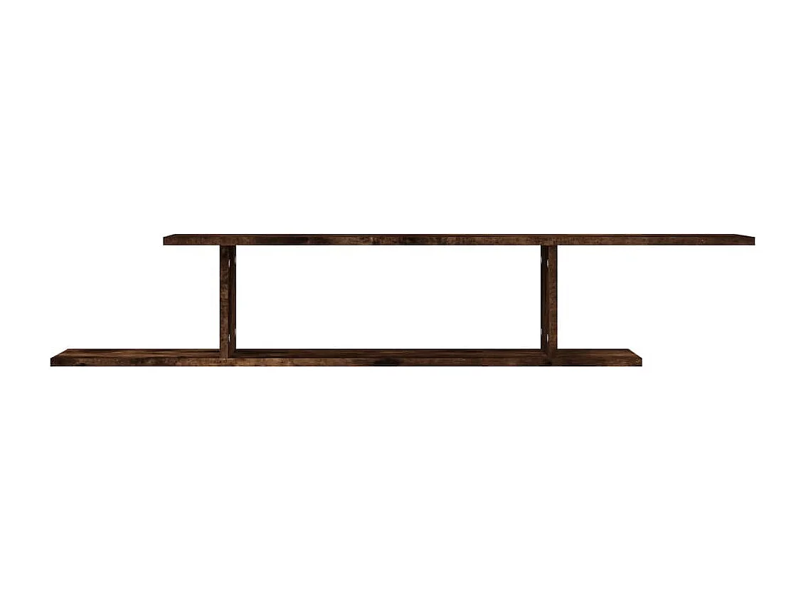 Estante de pared para TV madera roble ahumado 125x18x23 cm ES79095