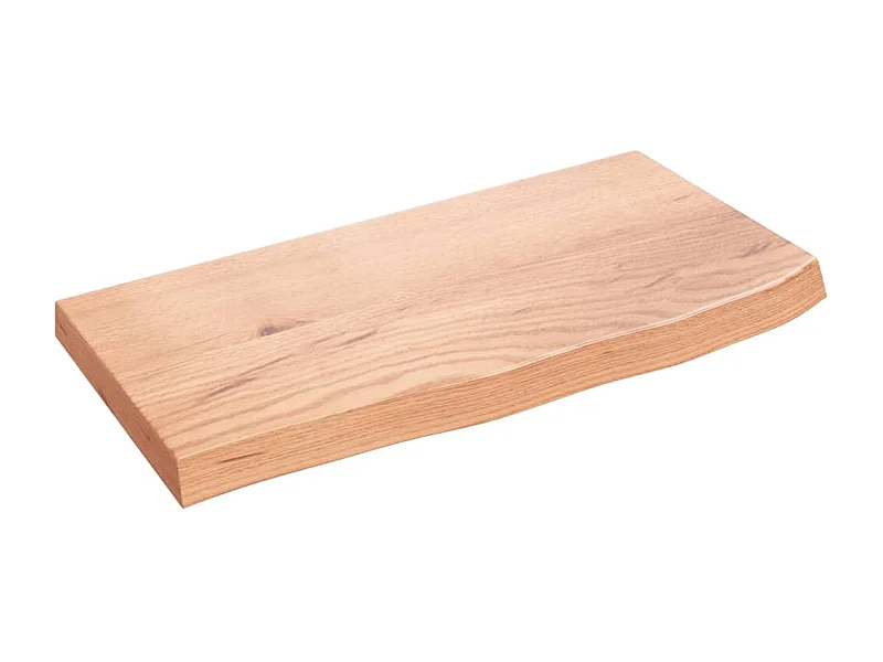 Étagère murale marron clair bois chêne massif traité OFR72741 BonneVie Meuble