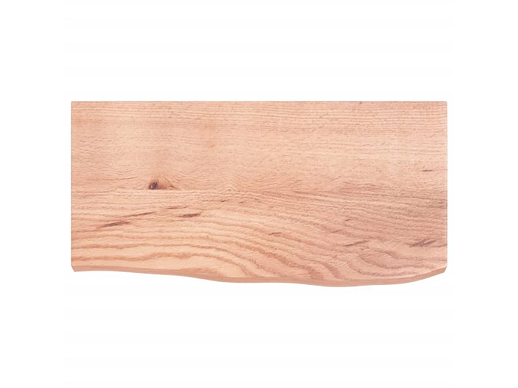 Étagère murale marron clair bois chêne massif traité OFR72741 BonneVie Meuble