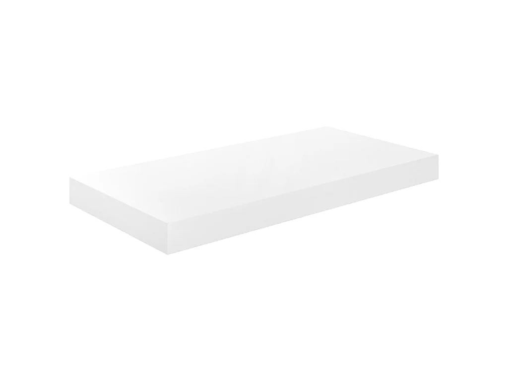 Étagère murale murale 4 pcs Blanc brillant 50x23x3,8 cm MDF OFR66151 BonneVie Meuble