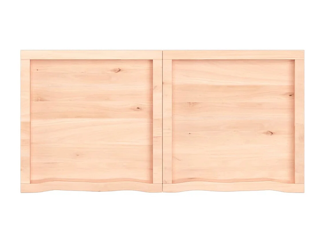 Étagère murale 120x60x(2-4) cm bois de chêne massif non traité OFR32769 BonneVie Meuble