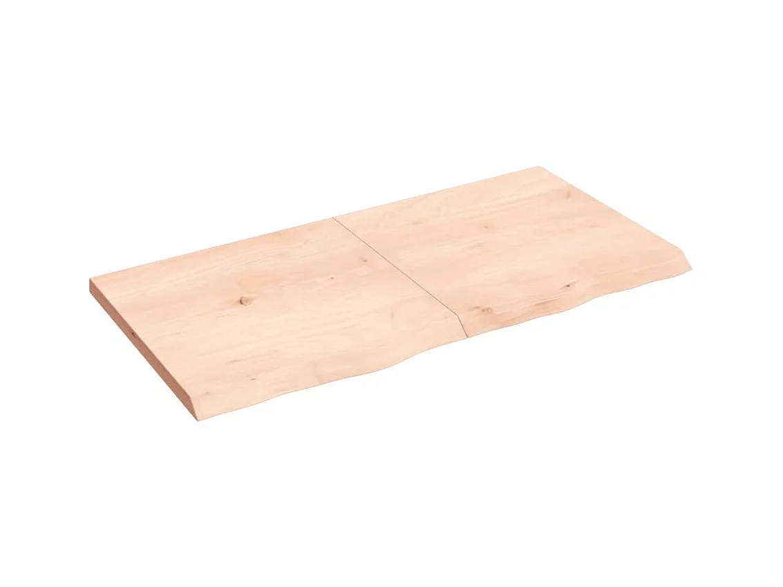 Étagère murale 120x60x(2-4) cm bois de chêne massif non traité OFR32769 BonneVie Meuble