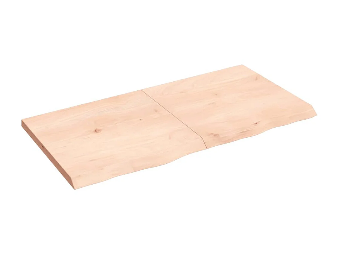 Étagère murale 120x60x(2-4) cm bois de chêne massif non traité OFR32769 BonneVie Meuble