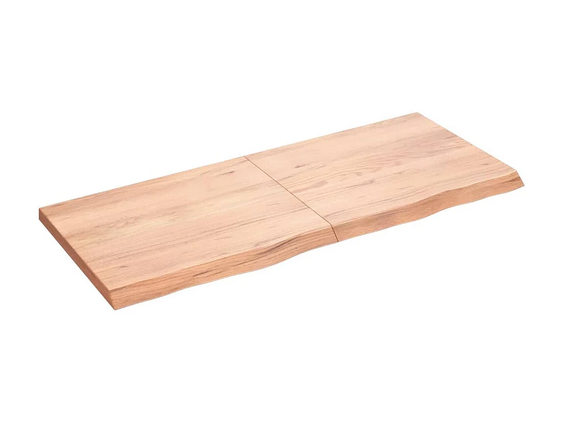 Étagère murale marron clair bois chêne massif traité OFR74626 BonneVie Meuble