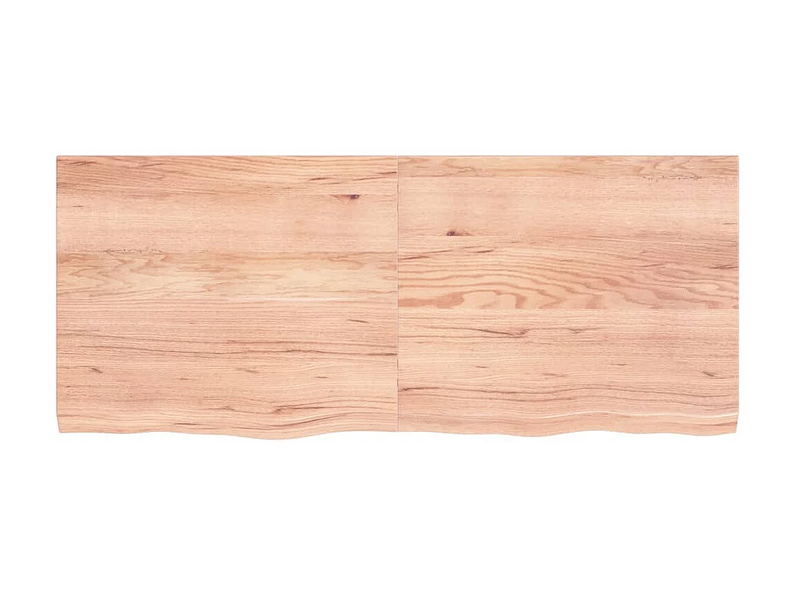 Étagère murale marron clair bois chêne massif traité OFR74626 BonneVie Meuble