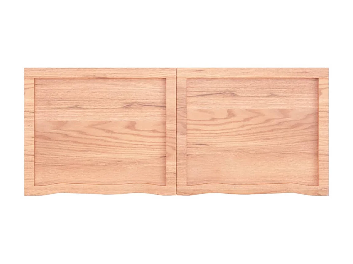 Étagère murale marron clair bois chêne massif traité OFR74626 BonneVie Meuble