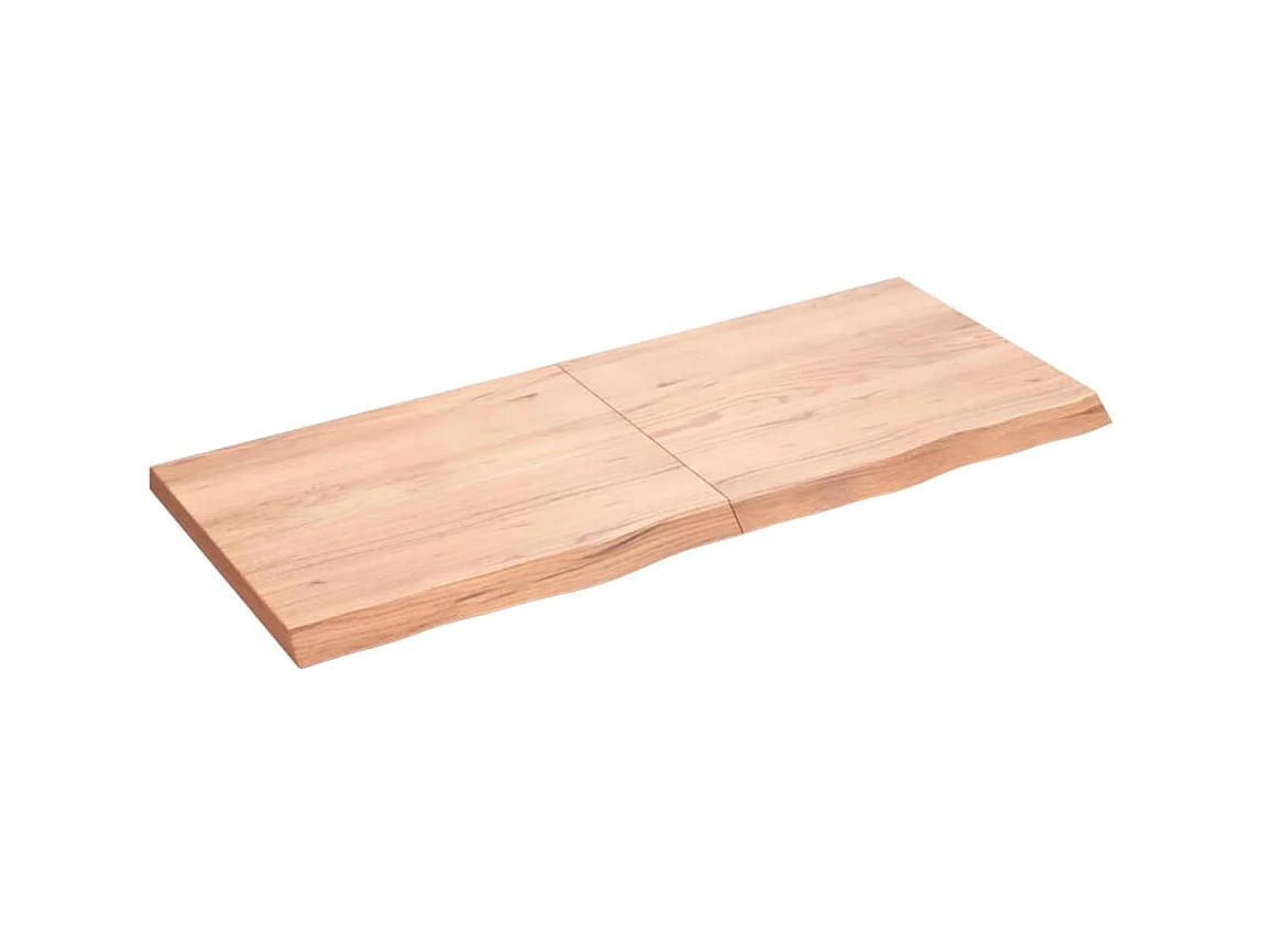 Étagère murale marron clair bois chêne massif traité OFR74626 BonneVie Meuble