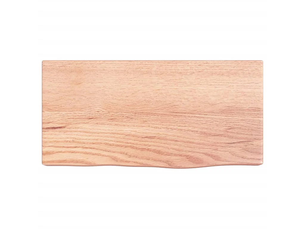 Étagère murale marron clair 40x20x6 cm bois chêne massif traité OFR69713 BonneVie Meuble