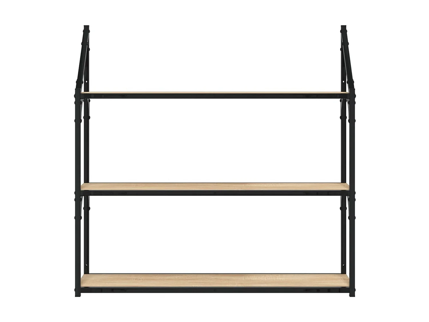 Étagère murale 3 niveaux chêne sonoma 80x21x78,5 cm OFR43469 BonneVie Meuble