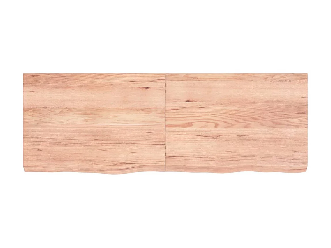 Étagère murale marron clair bois chêne massif traité OFR26794 BonneVie Meuble