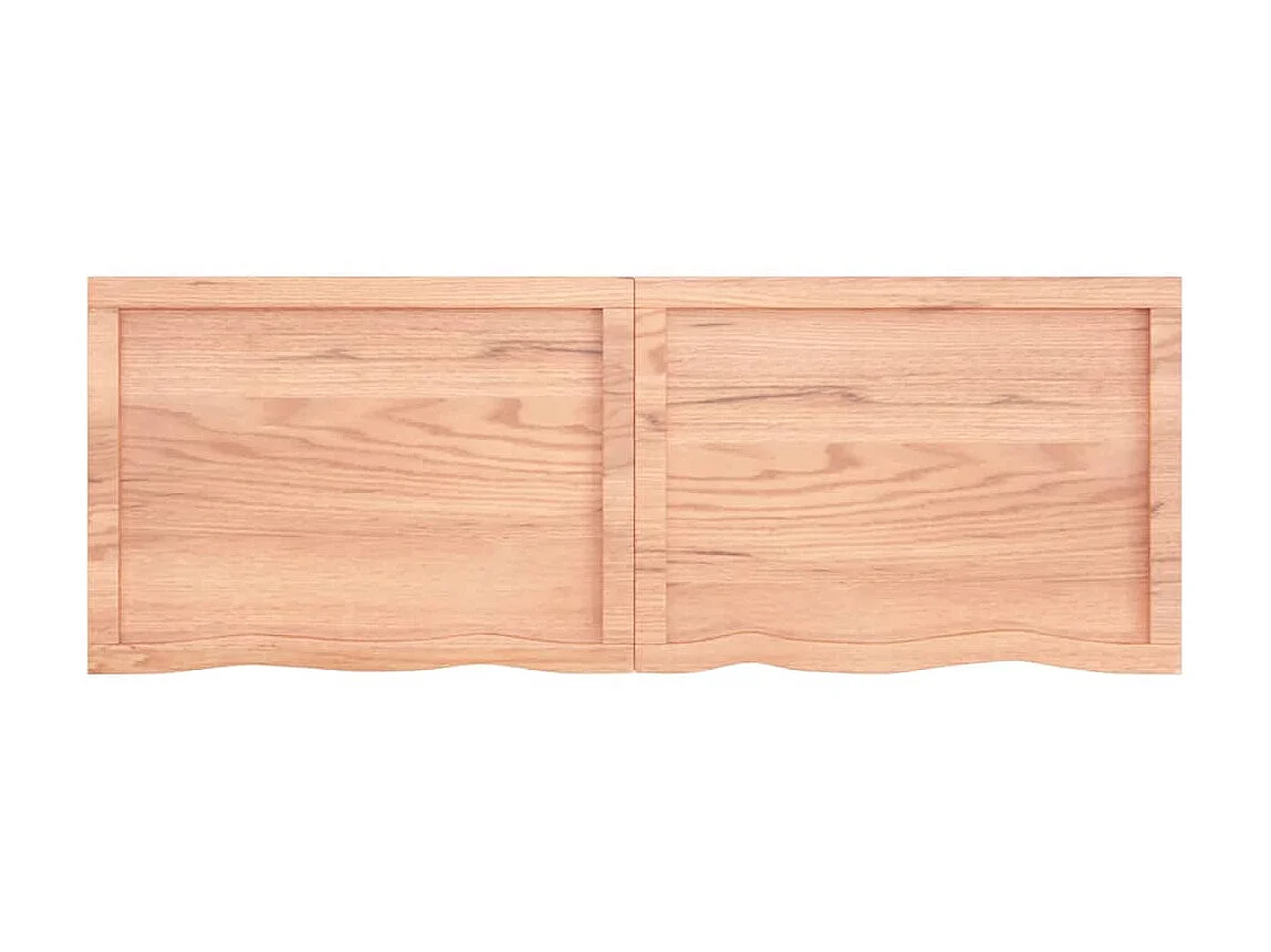 Étagère murale marron clair bois chêne massif traité OFR26794 BonneVie Meuble