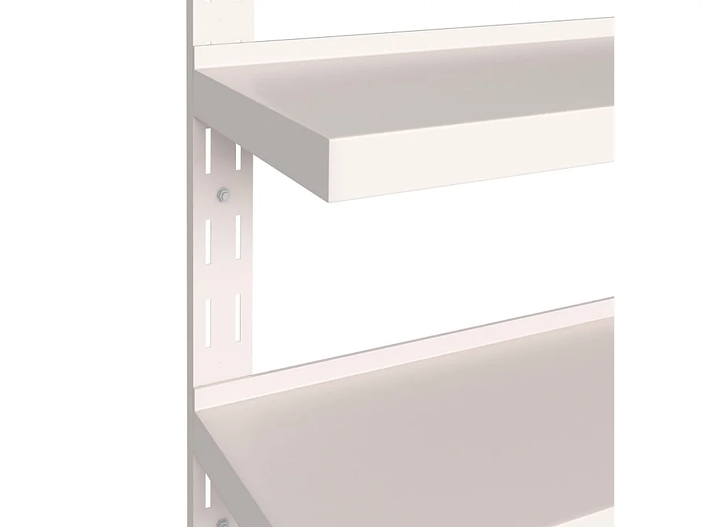 Étagères murales murales à 2 niveaux 2 pcs Inox 200x30 cm OFR30920 BonneVie Meuble