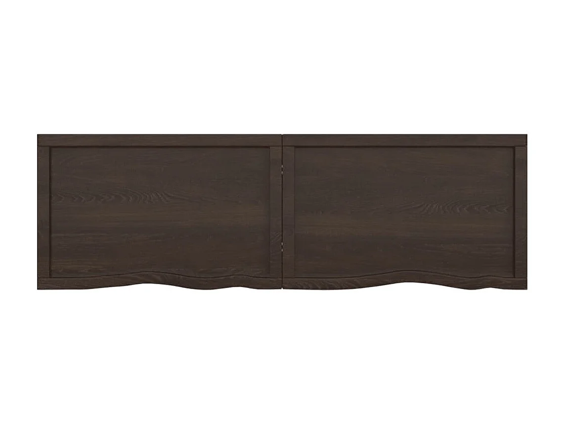 Étagère murale marron foncé bois chêne massif traité OFR64471 BonneVie Meuble