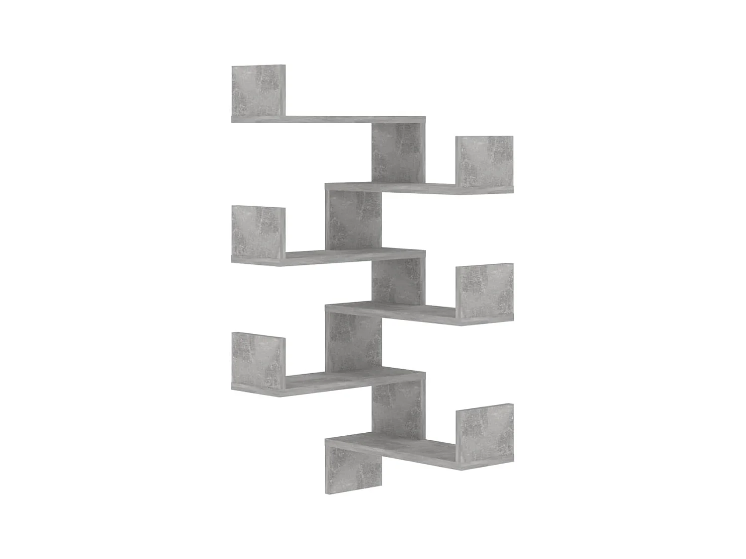 Hoekwandschappen 2 st 40x40x50 cm bewerkt hout betongrijs NL980502