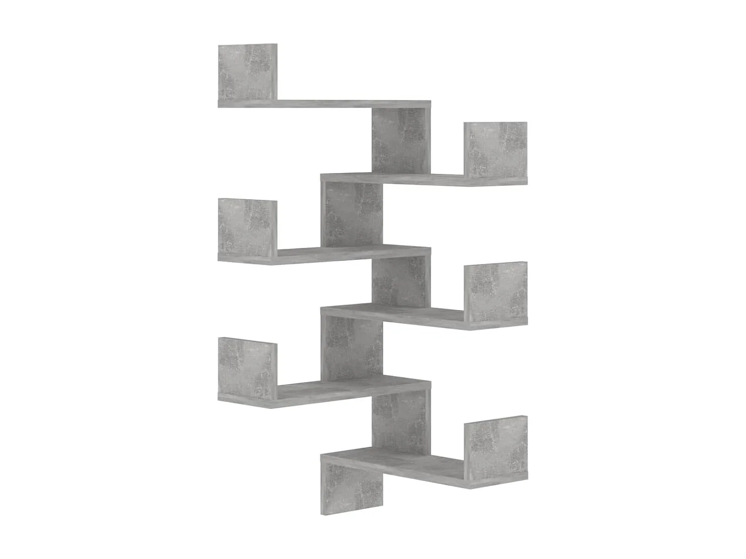 Étagère murale d'angle 2 pcs Gris béton 40x40x50 cm Aggloméré OFR17932 BonneVie Meuble