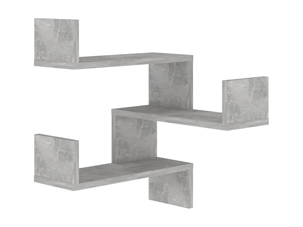 Étagère murale d'angle 2 pcs Gris béton 40x40x50 cm Aggloméré OFR17932 BonneVie Meuble