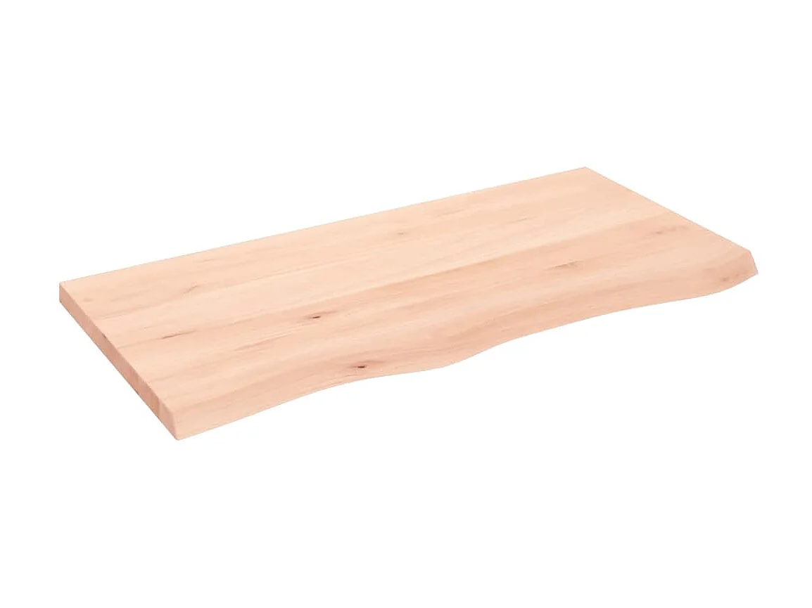 Étagère murale 100x50x(2-4) cm bois de chêne massif non traité OFR39882 BonneVie Meuble