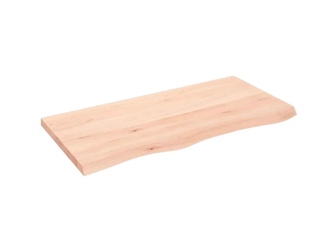 Étagère murale 100x50x(2-4) cm bois de chêne massif non traité OFR39882 BonneVie Meuble