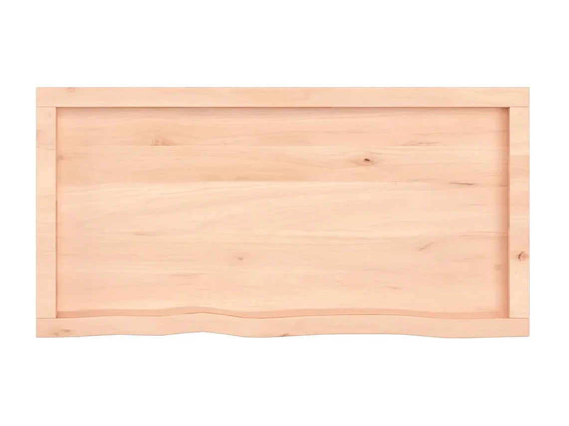 Étagère murale 100x50x(2-4) cm bois de chêne massif non traité OFR39882 BonneVie Meuble