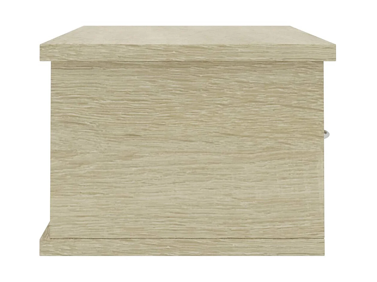 Étagère murale avec tiroirs Chêne sonoma 60x26x18,5cm Aggloméré OFR48373 BonneVie Meuble