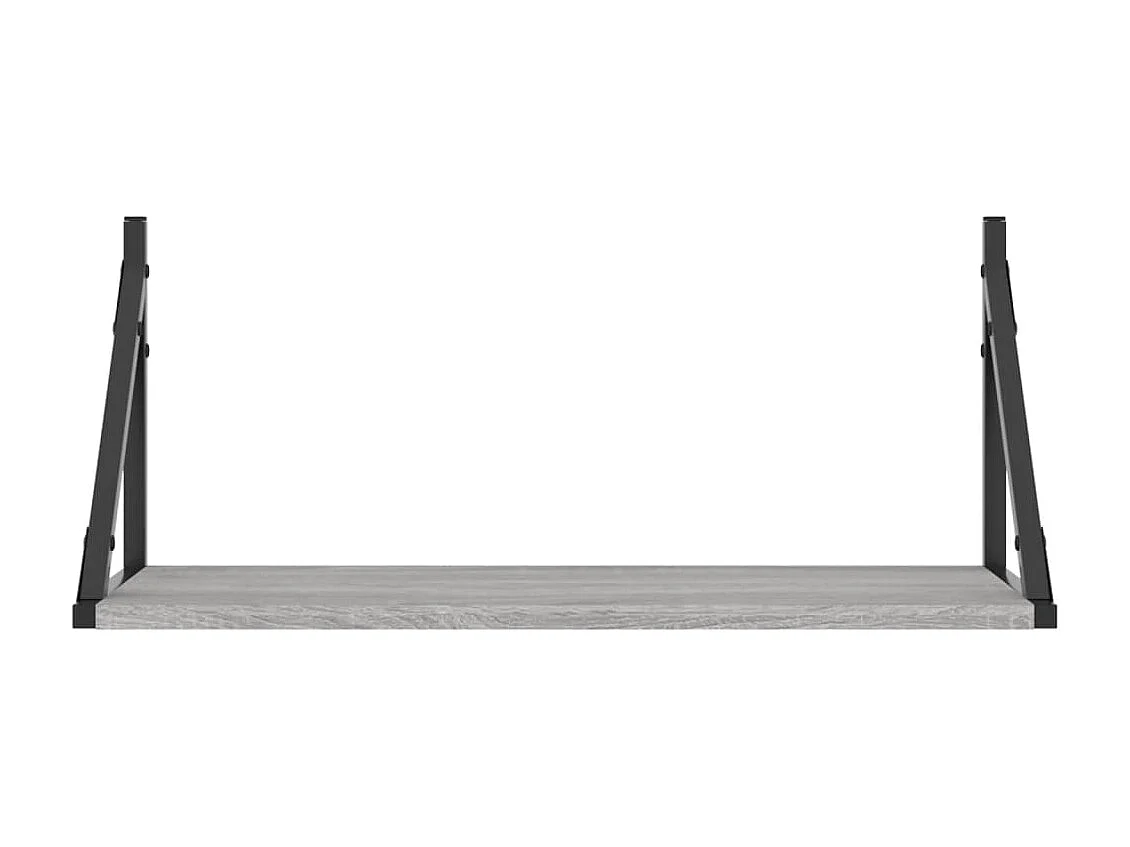 Étagères murales 2pcs sonoma gris 60x25x25,5 cm bois ingénierie OFR79864 BonneVie Meuble