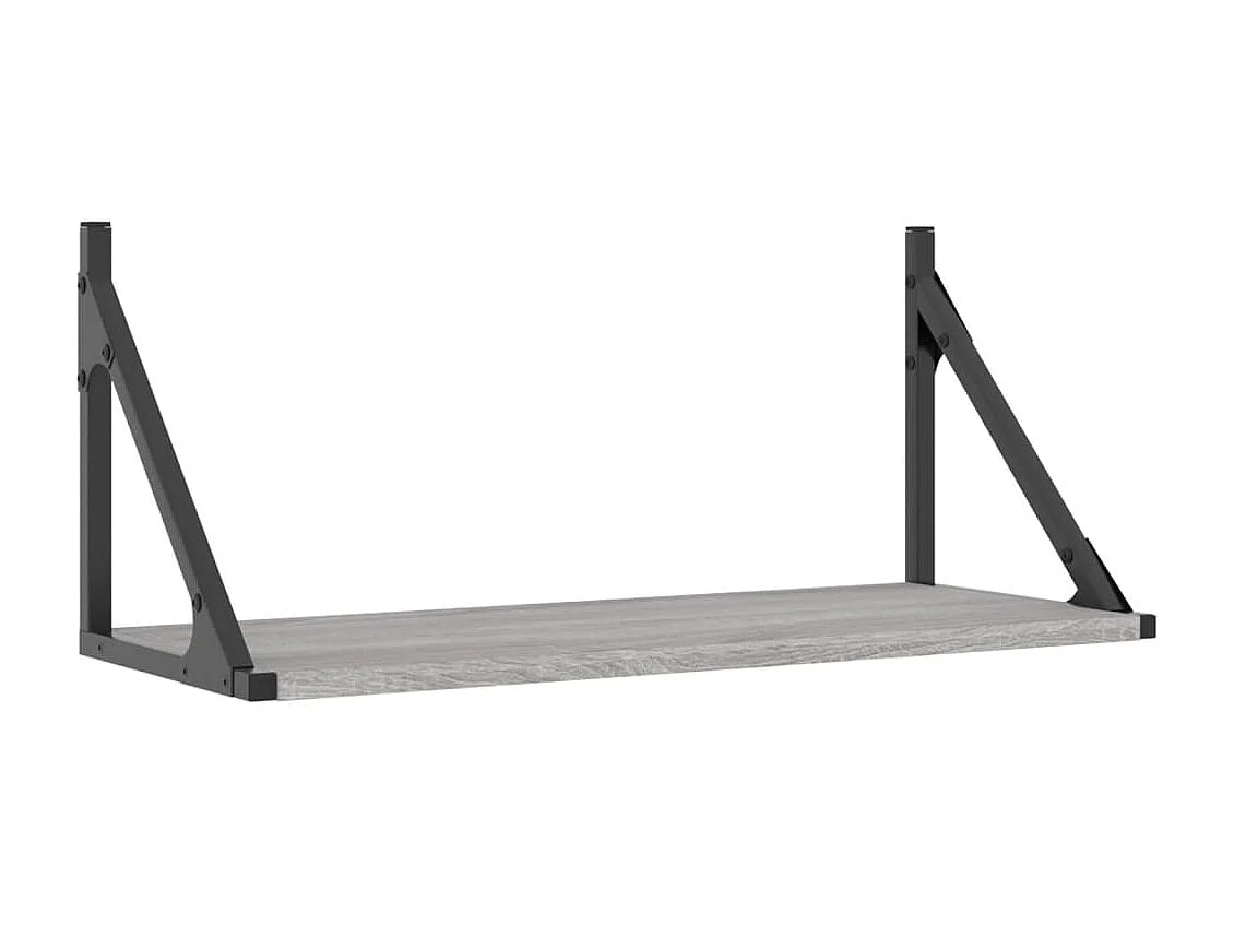 Étagères murales 2pcs sonoma gris 60x25x25,5 cm bois ingénierie OFR79864 BonneVie Meuble