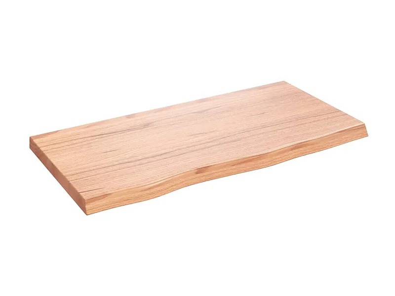 Étagère murale marron clair bois chêne massif traité OFR95177 BonneVie Meuble