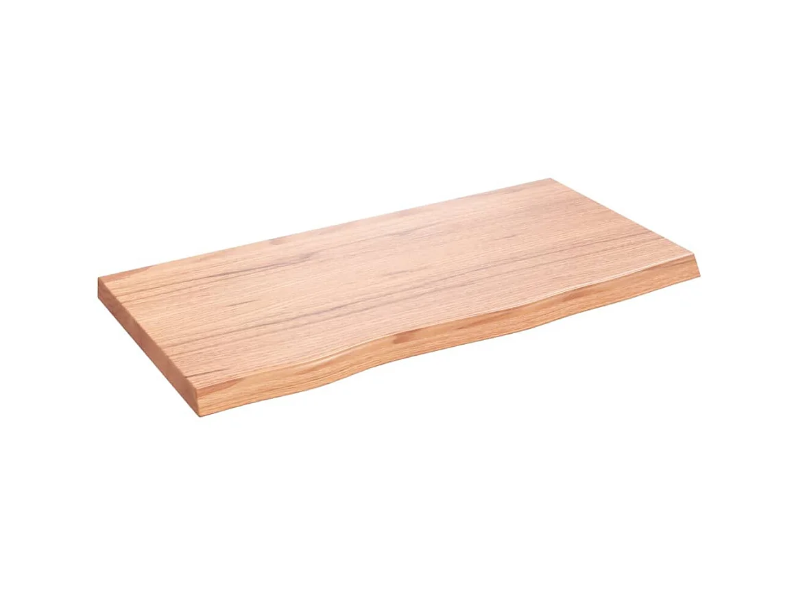 Étagère murale marron clair bois chêne massif traité OFR95177 BonneVie Meuble