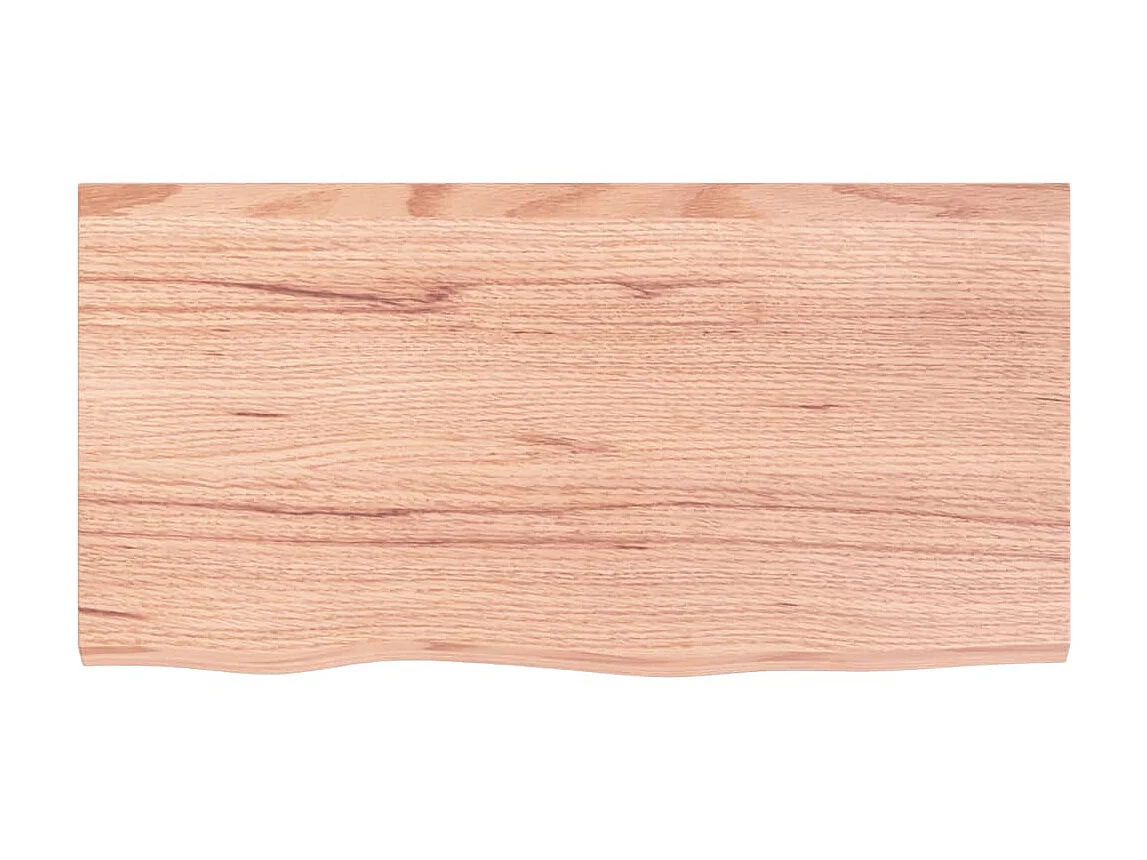 Étagère murale marron clair bois chêne massif traité OFR95177 BonneVie Meuble