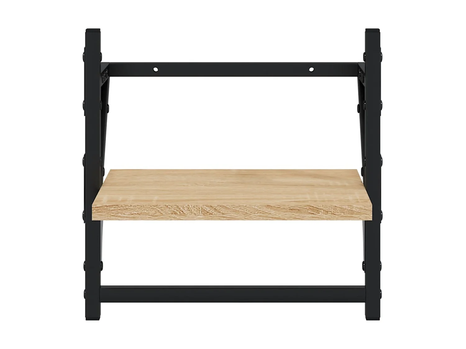 Étagères murales avec barres 2 pcs chêne sonoma 30x25x30 cm OFR99536 BonneVie Meuble