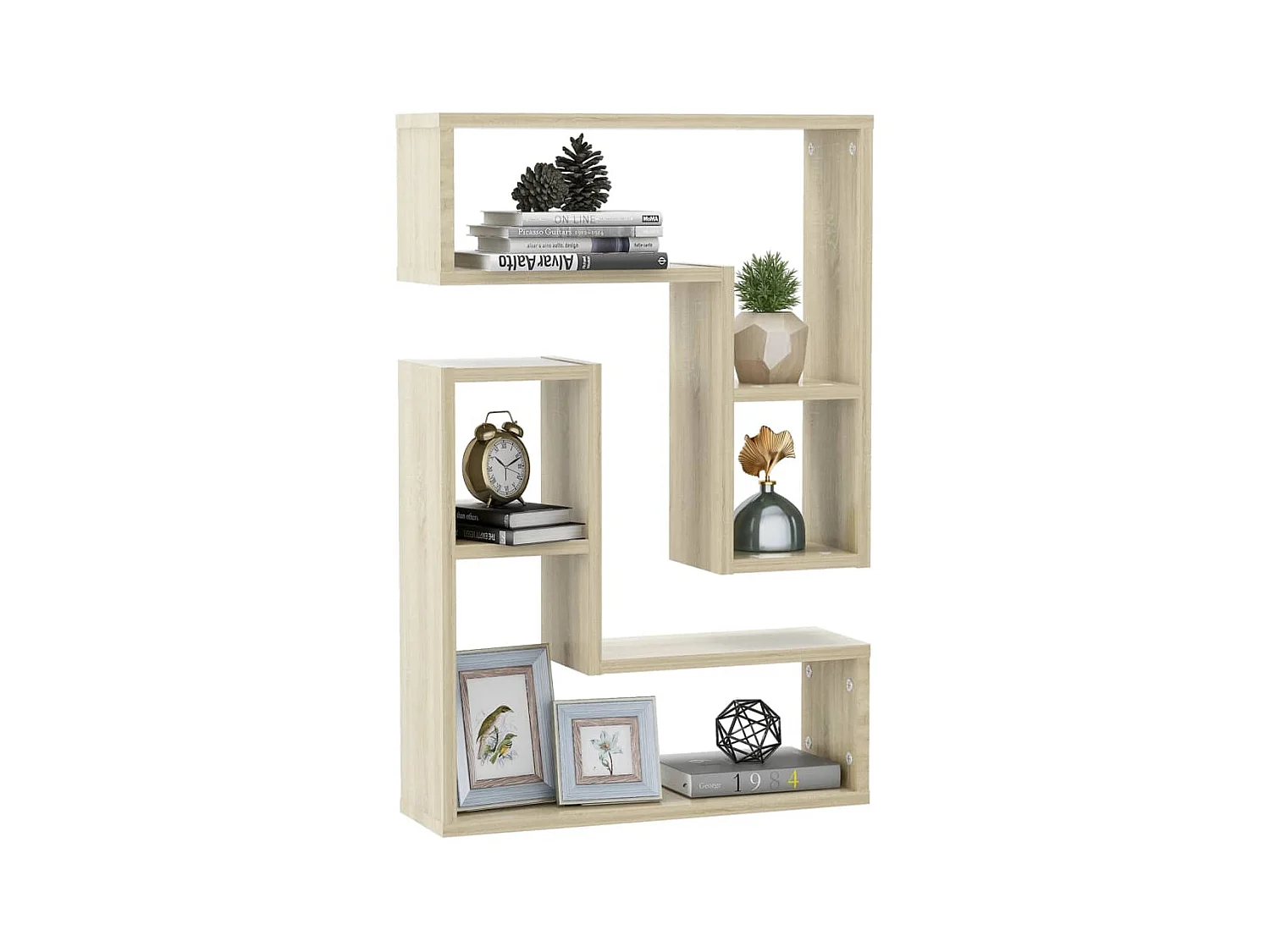 Étagères murales 2 pcs Chêne sonoma 50x15x50 cm Aggloméré OFR62494 BonneVie Meuble