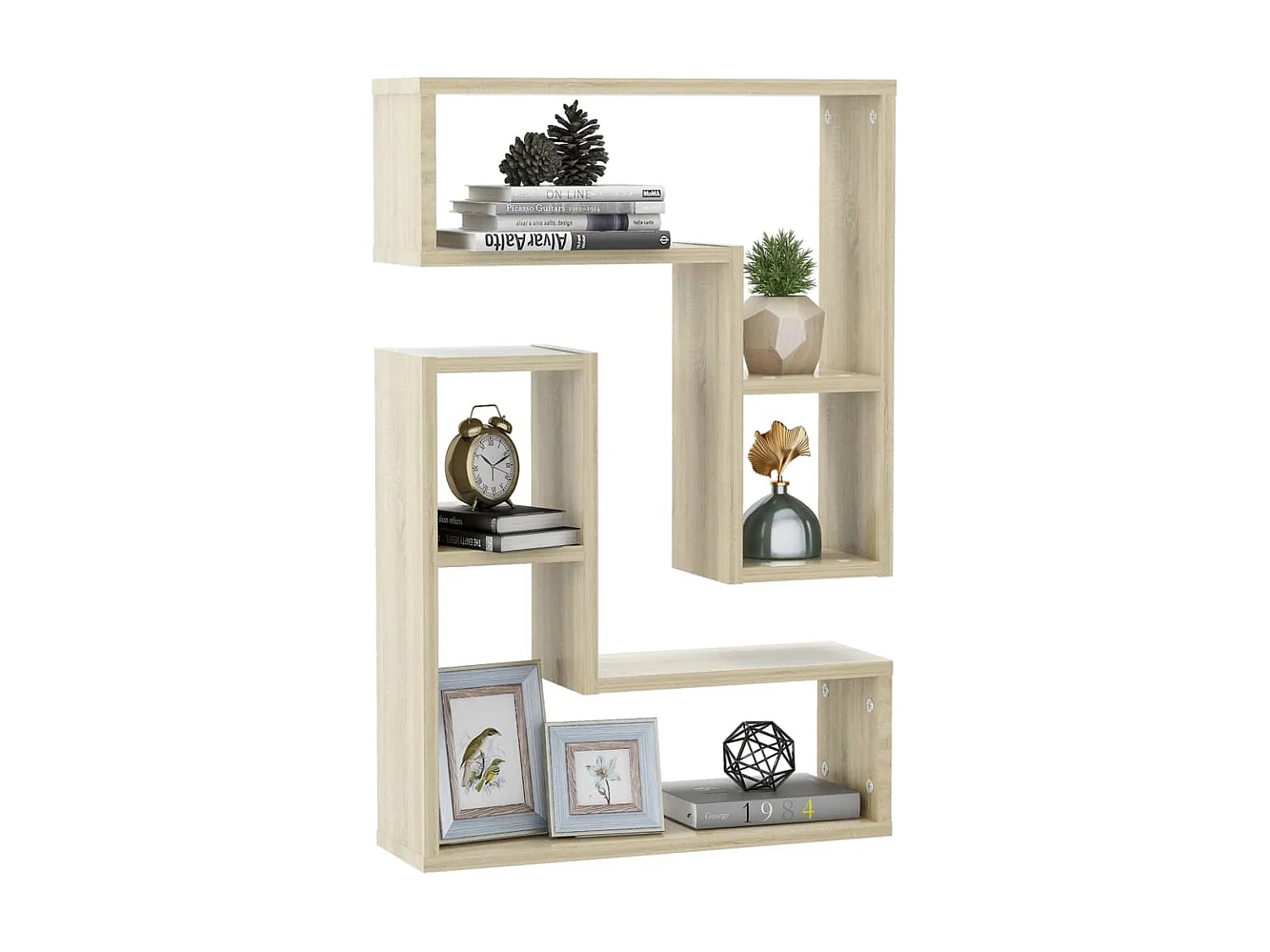 Étagères murales 2 pcs Chêne sonoma 50x15x50 cm Aggloméré OFR62494 BonneVie Meuble