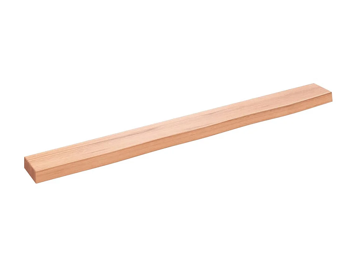 Étagère murale marron clair 100x10x4cm bois chêne massif traité OFR53518 BonneVie Meuble