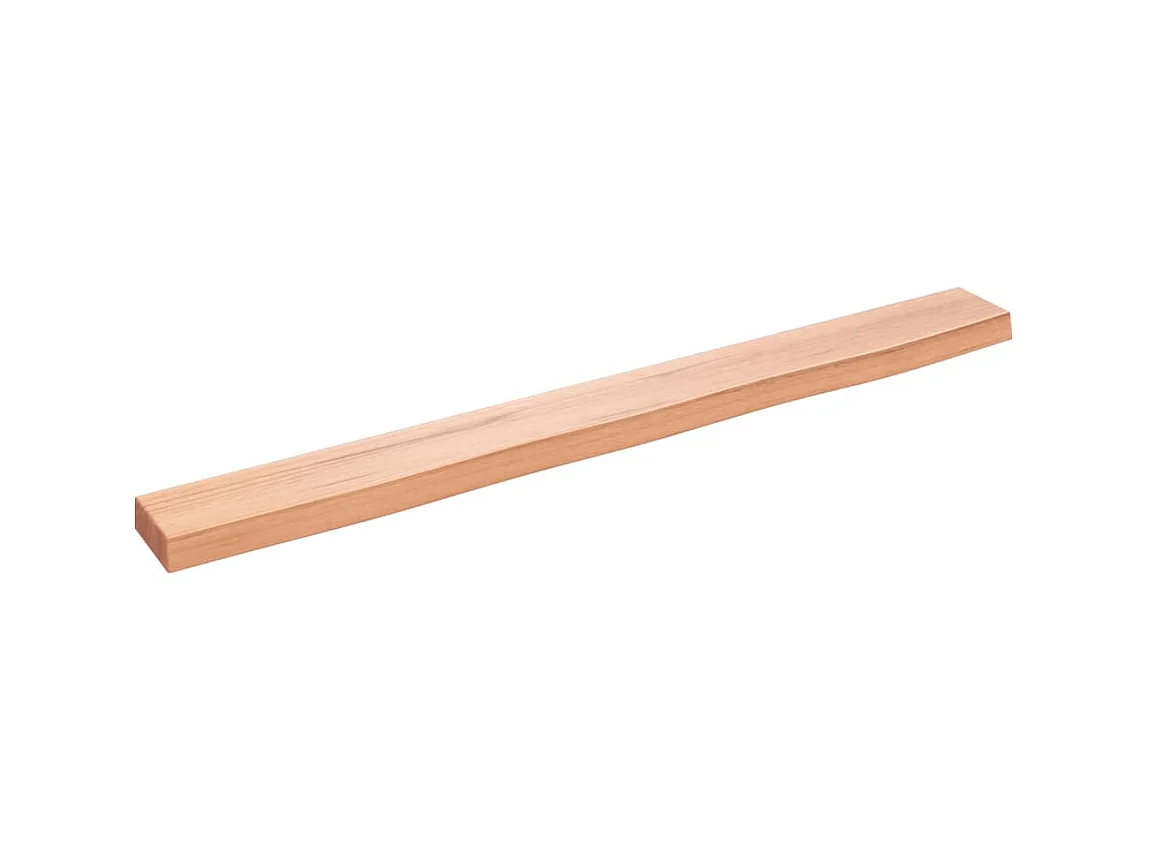 Étagère murale marron clair 100x10x4cm bois chêne massif traité OFR53518 BonneVie Meuble