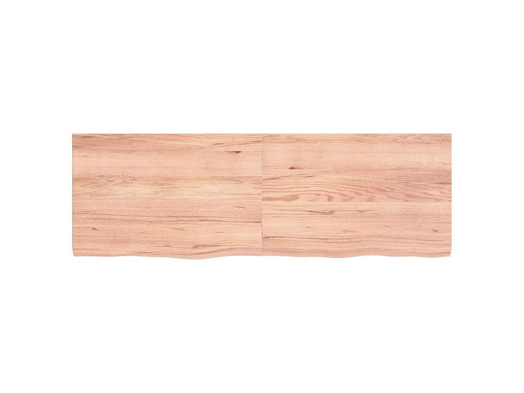 Étagère murale marron clair bois chêne massif traité OFR27543 BonneVie Meuble