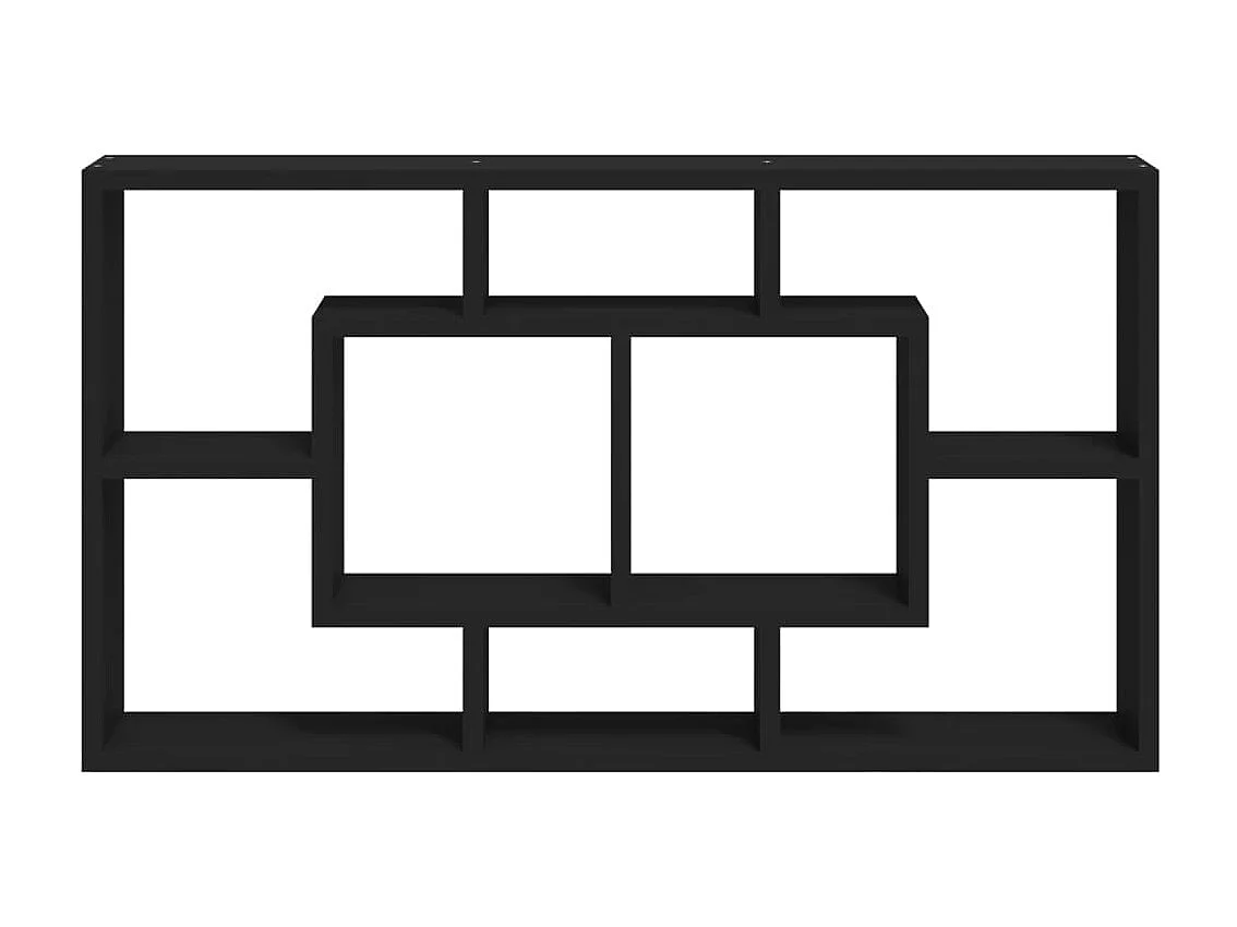 Prateleira de exposição de parede 8 compartimentos preto PT284730