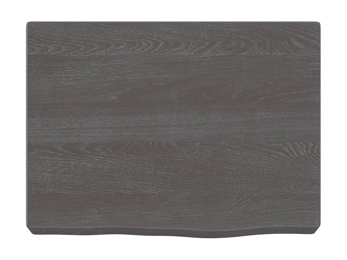 Étagère murale marron foncé bois chêne massif traité OFR81351 BonneVie Meuble