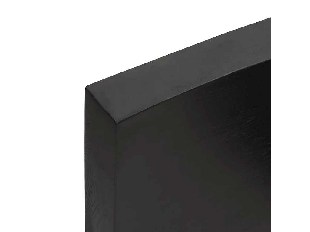 Étagère murale marron foncé bois chêne massif traité OFR81351 BonneVie Meuble