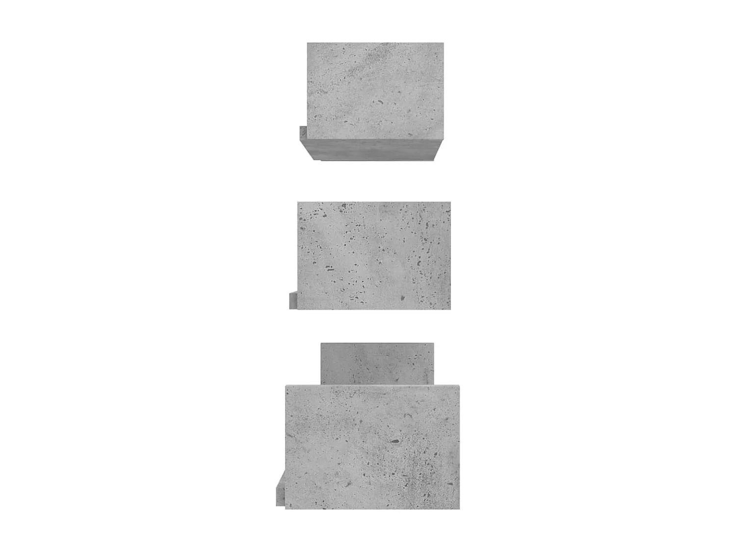 Étagères murales 3 pcs Gris béton Aggloméré OFR63083 BonneVie Meuble