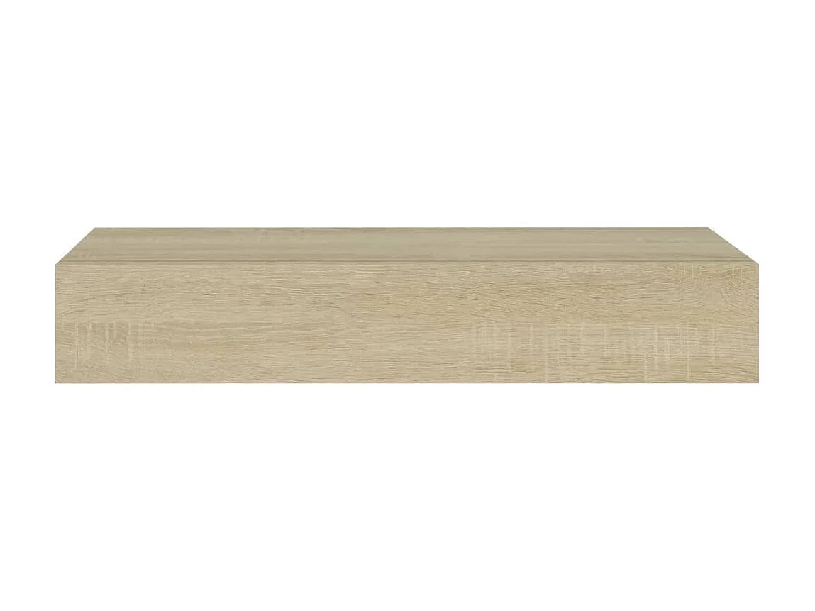 Étagère à tiroir murale chêne 60x23,5x10 cm MDF OFR93826 BonneVie Meuble