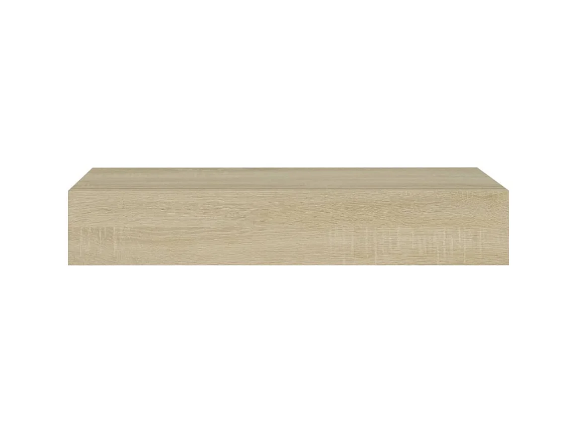 Étagère à tiroir murale chêne 60x23,5x10 cm MDF OFR93826 BonneVie Meuble