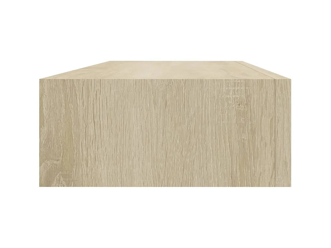 Étagère à tiroir murale chêne 60x23,5x10 cm MDF OFR93826 BonneVie Meuble
