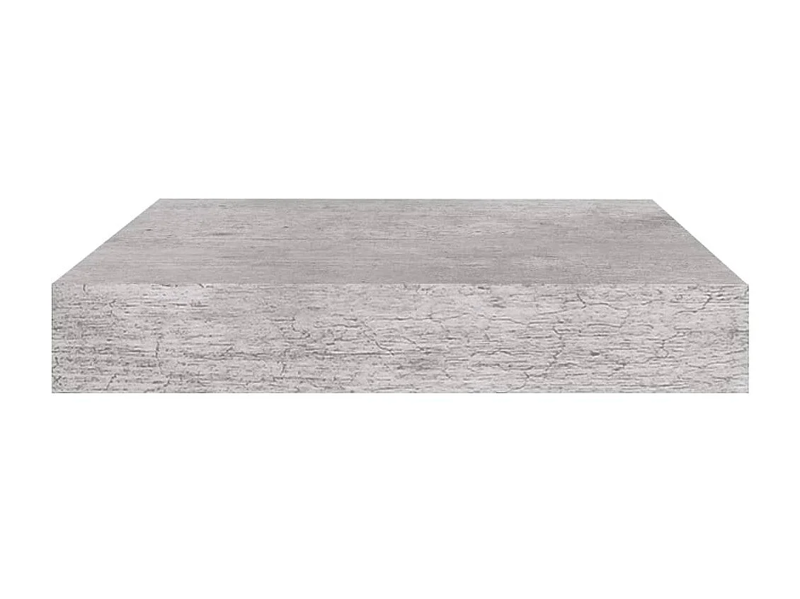 Étagère murale murale gris béton 23x23,5x3,8 cm MDF OFR19537 BonneVie Meuble