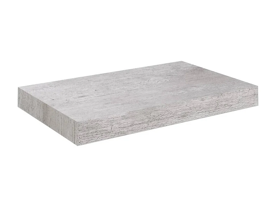 Étagère murale murale gris béton 23x23,5x3,8 cm MDF OFR19537 BonneVie Meuble