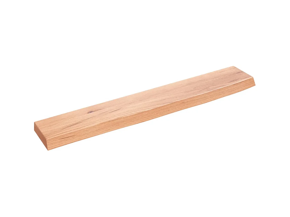 Étagère murale marron clair 60x10x2 cm bois chêne massif traité OFR87450 BonneVie Meuble